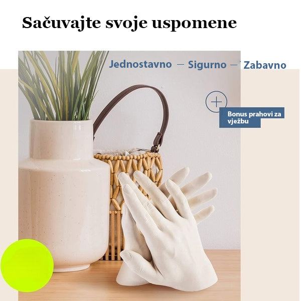 Komplet za izradu gipsanog otiska ruku za uspomenu